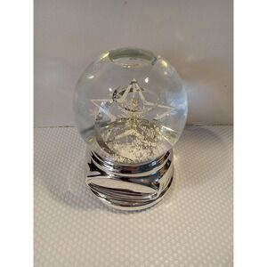 things remembered Holiday Star Winter Make A Wish Music Wind Up Snowglobe Nwob